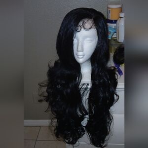 U Part Black Sythetic Wig